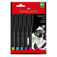 Estojo Caneta Esferográfica Supersoft 1,0mm 5 Cores - Faber-castell Bpss/es5zf