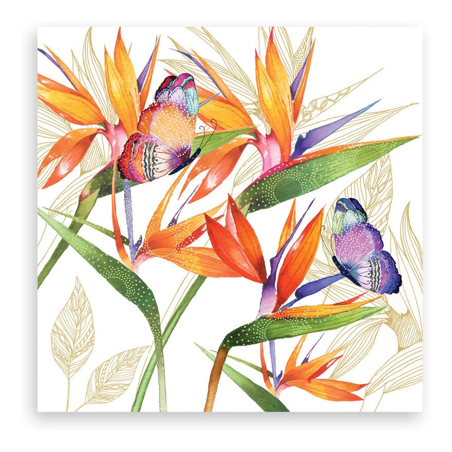 Guardanapo para Decoupage Ambiente 33x33cm com 20 Unidades - Parrot Flower