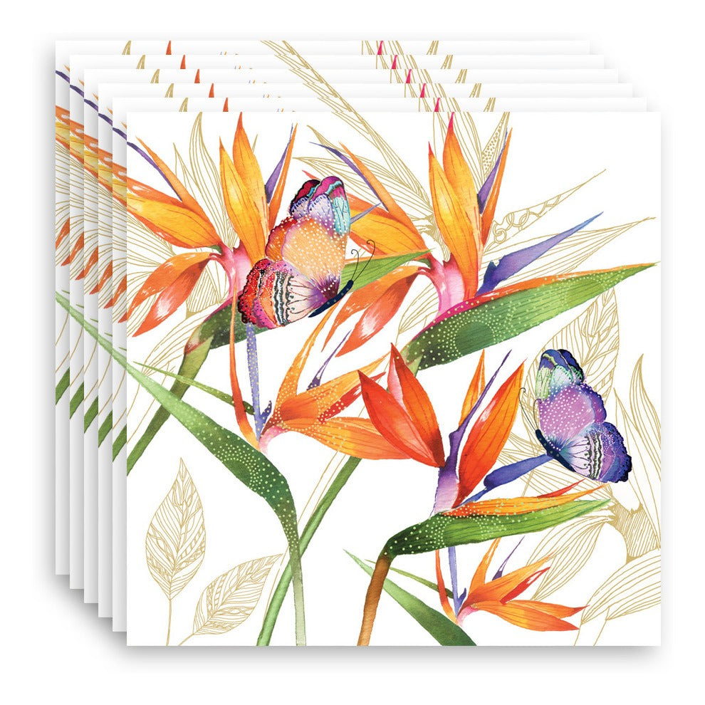 Guardanapo para Decoupage Ambiente 33x33cm com 20 Unidades - Parrot Flower