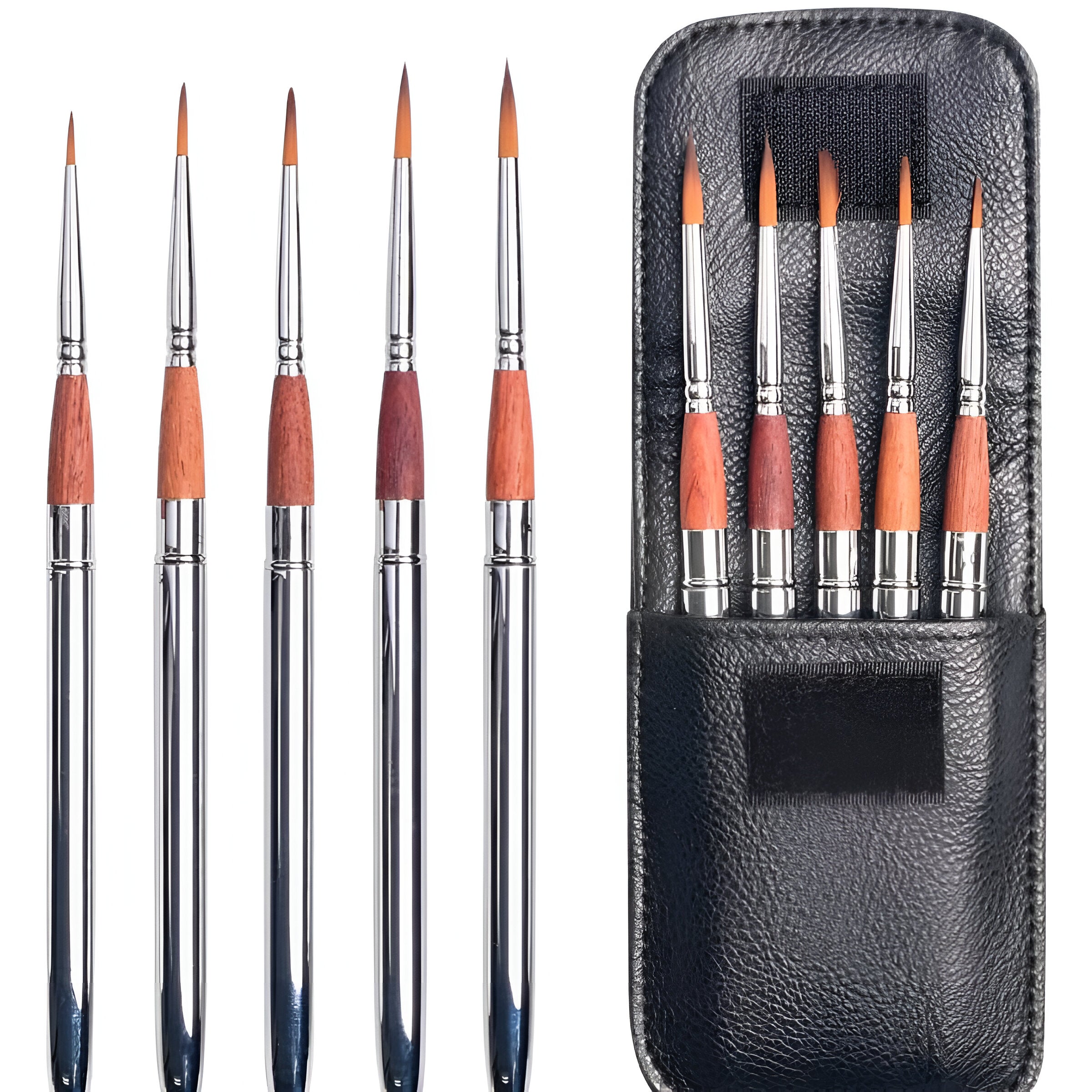 Kit Pincéis Pocket Brush Sinoart com 5 Unidades