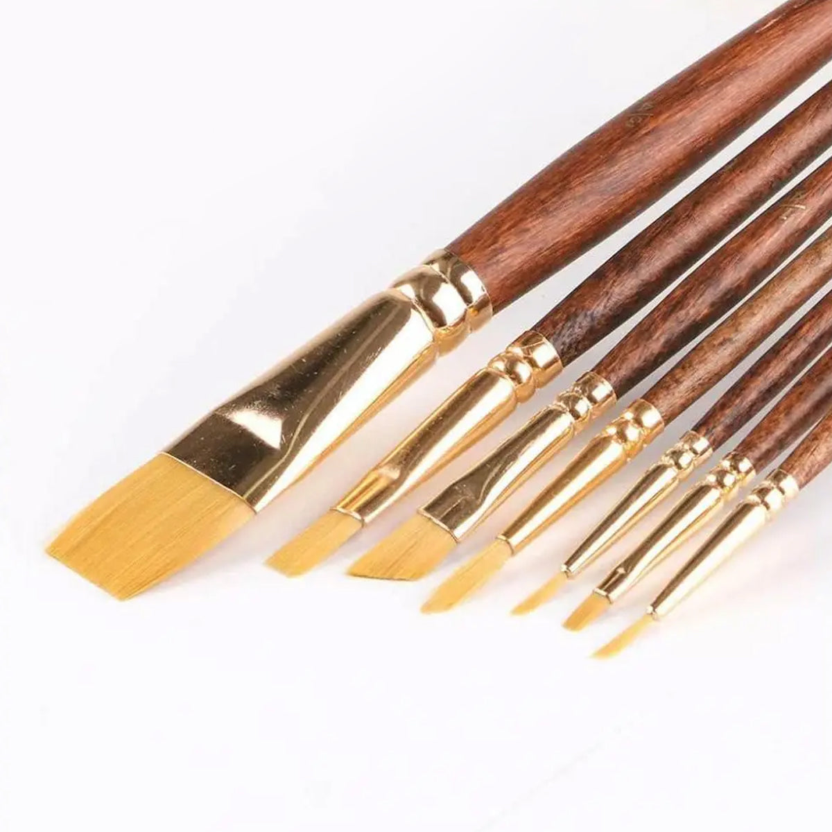 Kit Pincéis Sintetico Dourado Sinoart com 7 Unidades