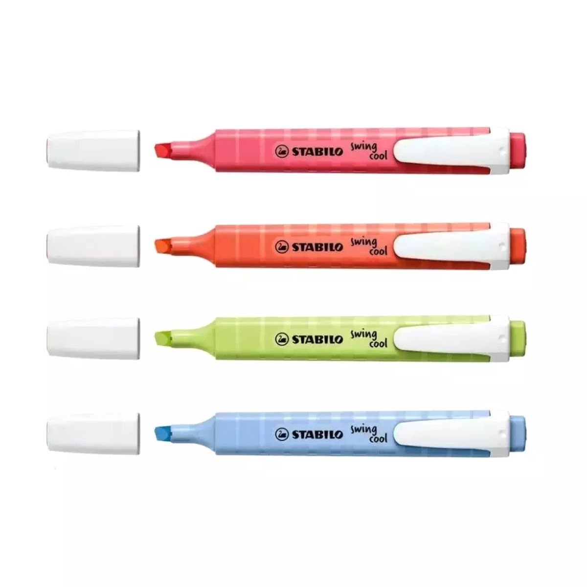 Marca-textos Swing Cool Pastel 1-4mm 4 Cores para Grifar e Lettering - Stabilo