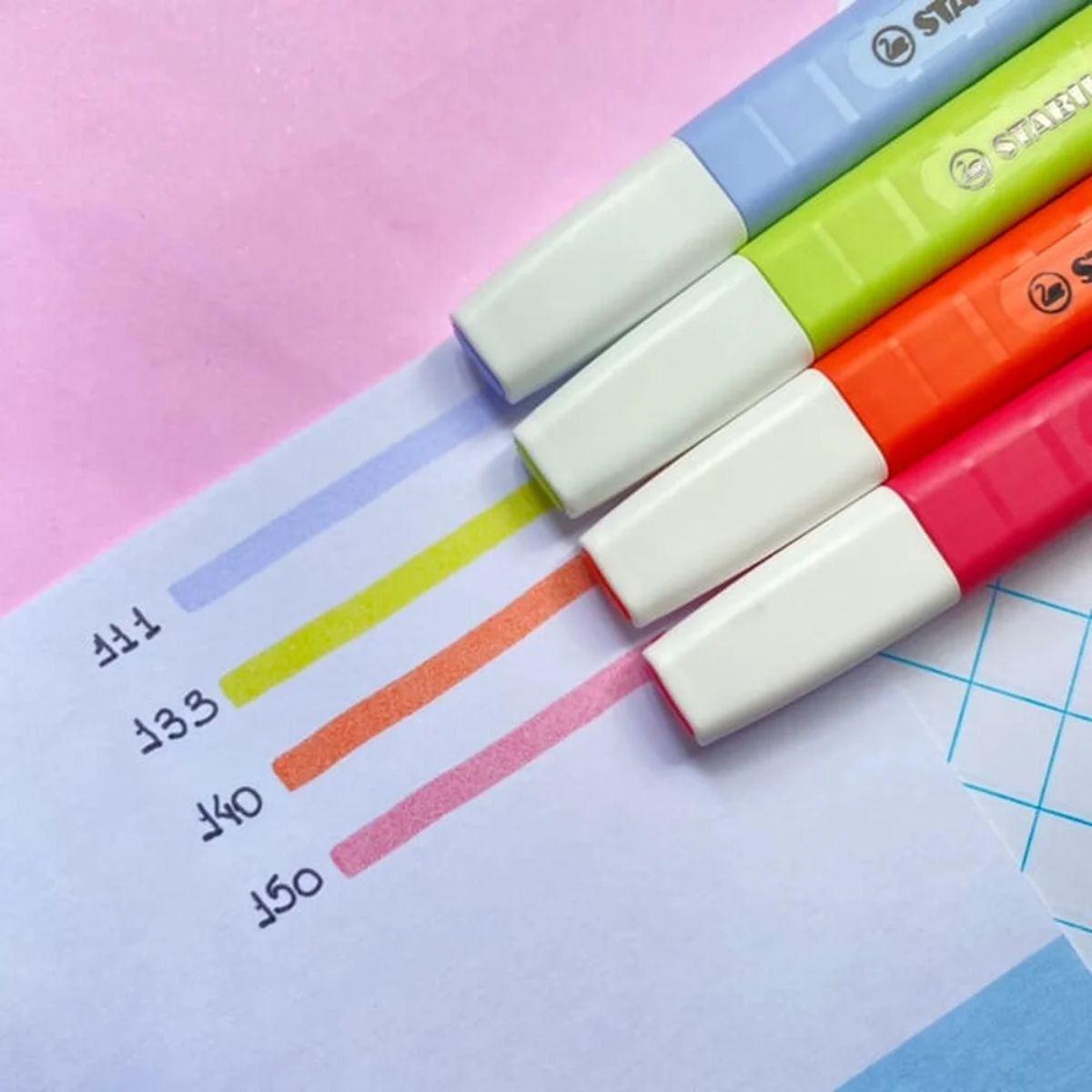 Marca-textos Swing Cool Pastel 1-4mm 4 Cores para Grifar e Lettering - Stabilo