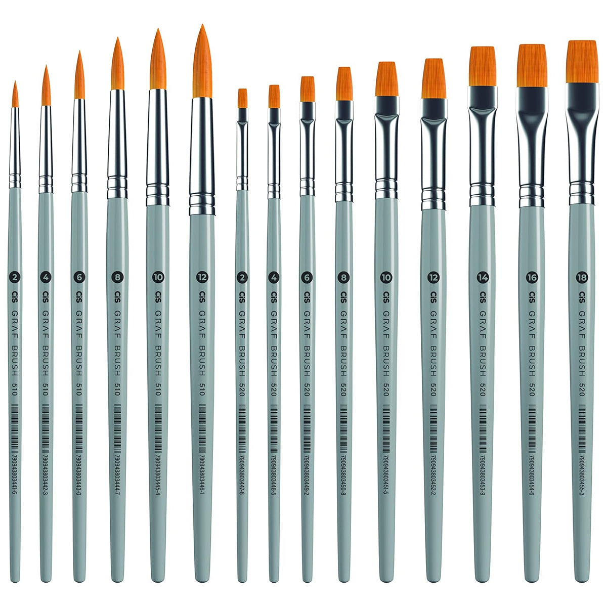 Estojo de Pincéis Sintéticos e Graf Brush Set 15 Unidades - Cis