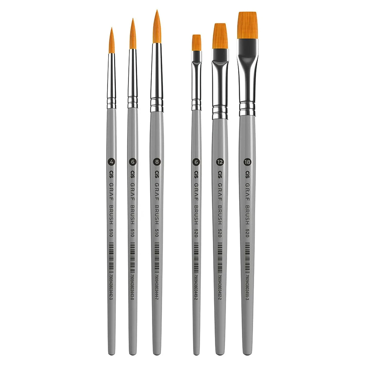 Estojo Pincel de Pintura Ideal para Todas As Técnicas 6 Unidades - Cis