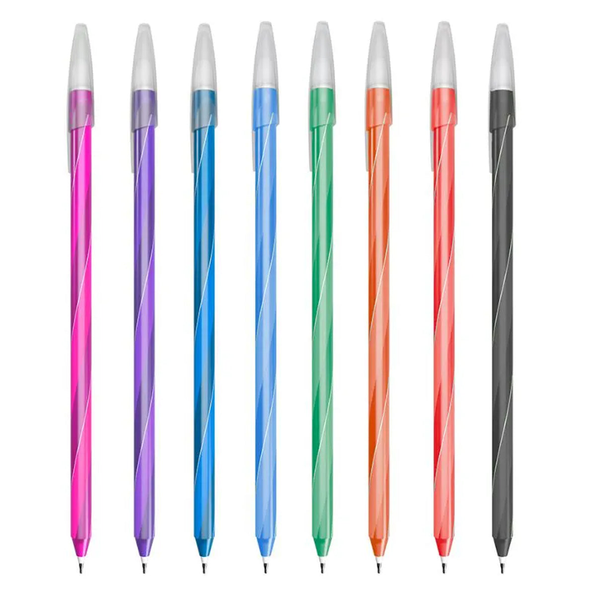 Estojo Caneta Esferográfica Spiro Glow 0,7mm com 8 Cores - Cis