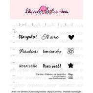 Kit Carimbos Palavras de Gratidão para Artesanato e Scrapbook - Lilipop