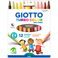 Estojo de Canetinha Giotto Turbo Color 12 Cores - Tons de Pele 526900