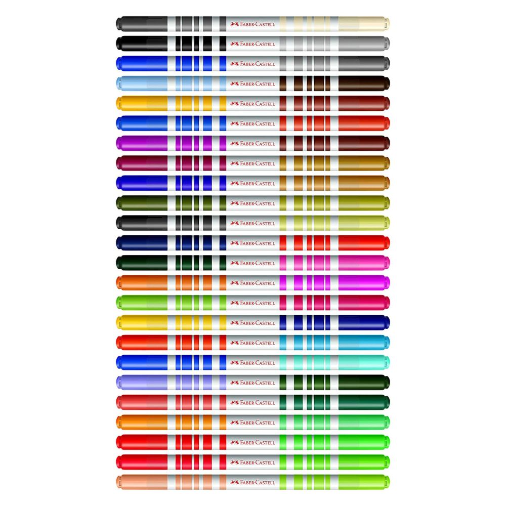 Canetinha Hidro Bicolor 24 Canetas com 48 Cores - Faber-castell 15.0624N