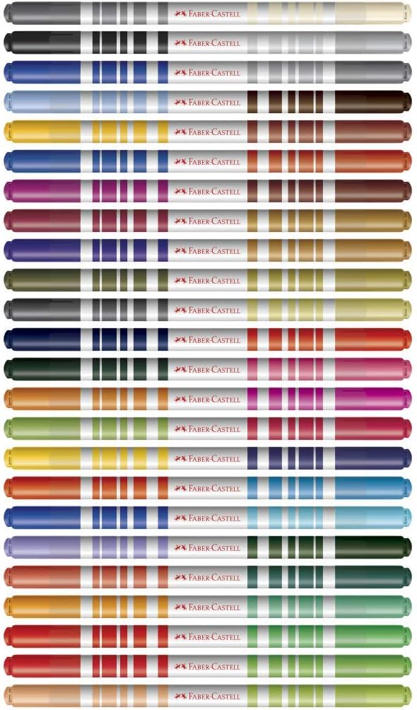 Canetinha Hidro Bicolor 24 Canetas com 48 Cores - Faber-castell 15.0624N