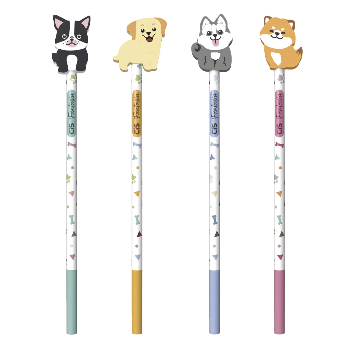 Lapis de Grafite Fantasia Pets Hb com Borracha - Sortidas - Cis