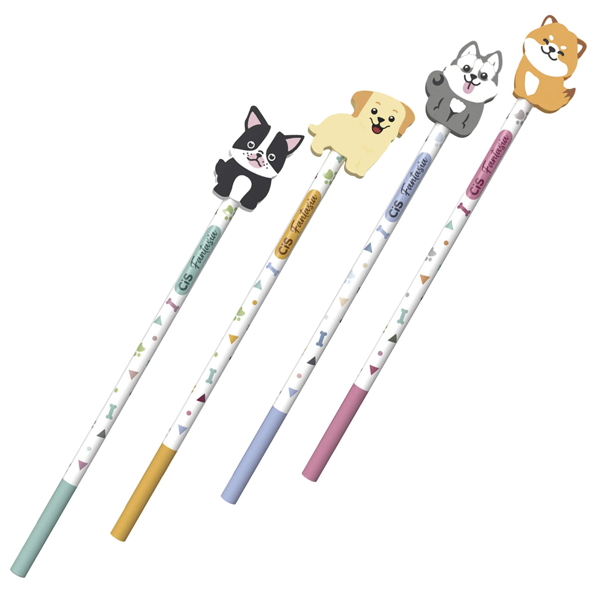 Lapis de Grafite Fantasia Pets Hb com Borracha - Sortidas - Cis
