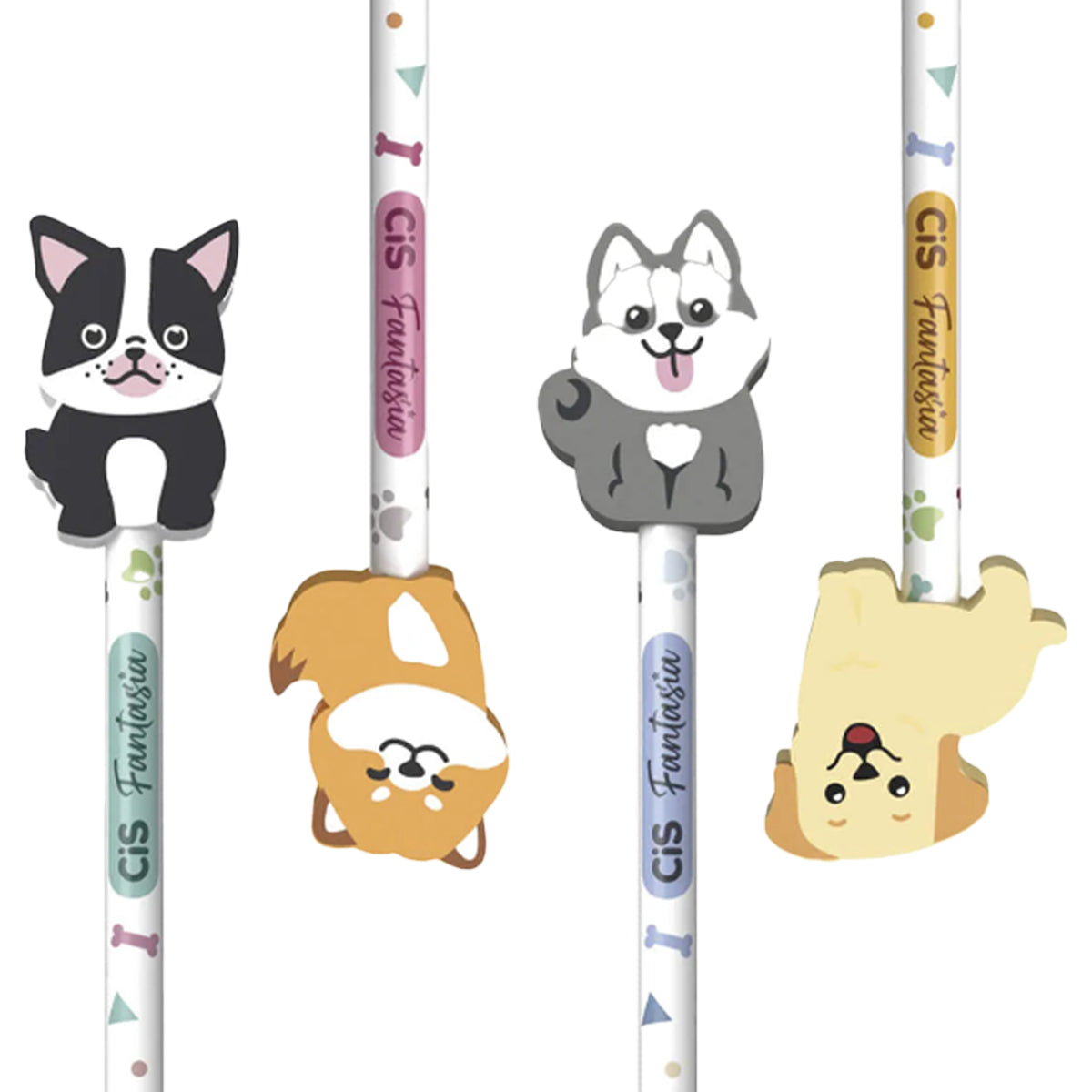 Lapis de Grafite Fantasia Pets Hb com Borracha - Sortidas - Cis
