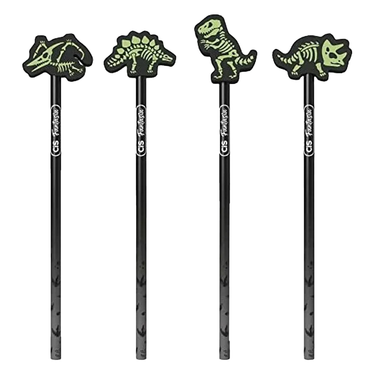 Lapis de Grafite Fantasia Dinoglow Hb Redondo com Borracha - Cis