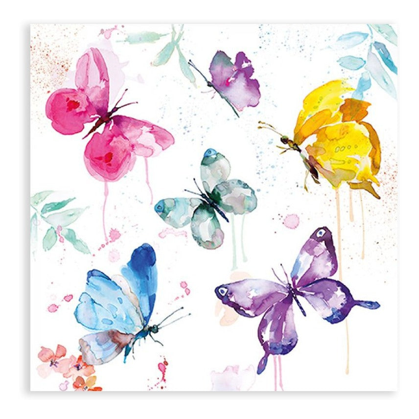 Guardanapo para Decoupage Ambiente 33x33cm com 20 Unidades - Coleção Borboleta Branca
