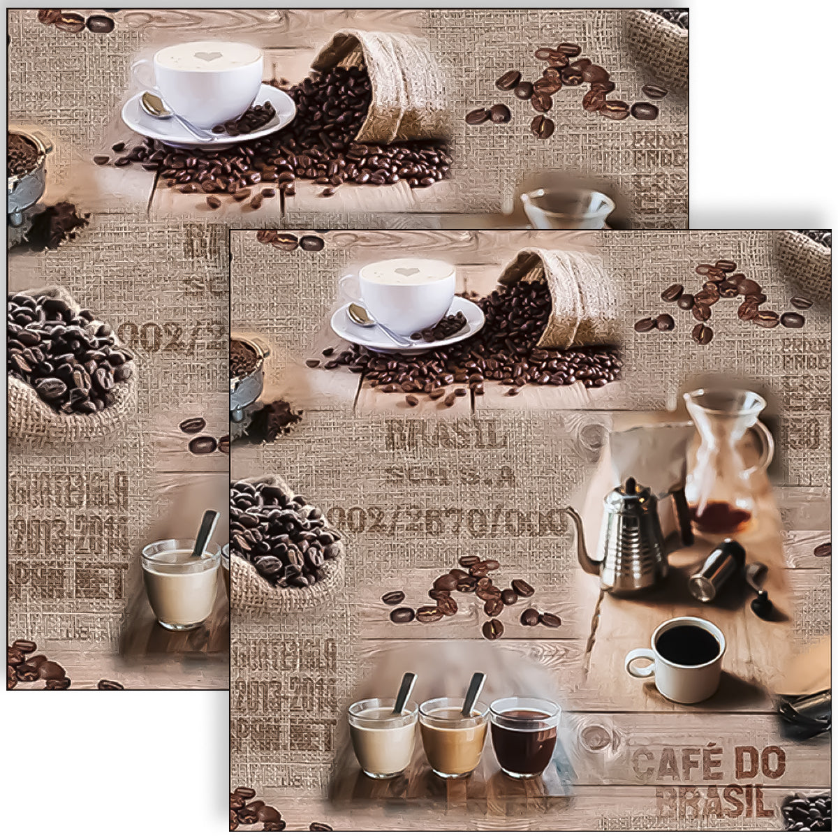 Guardanapo para Decoupage Ambiente 33x33cm com 2 Unidades - Café Brasil
