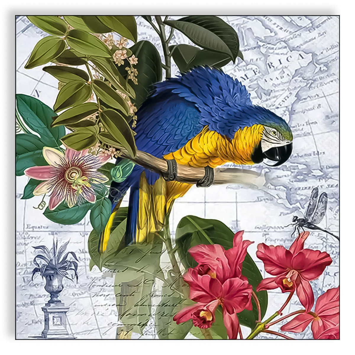 Guardanapo para Decoupage Ambiente 33x33cm com 20 Unidades - Pássaro Arara