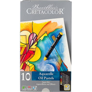 Giz Pastel Oleoso Aquarelavel Aqua Stic Cretacolor 10 Cores