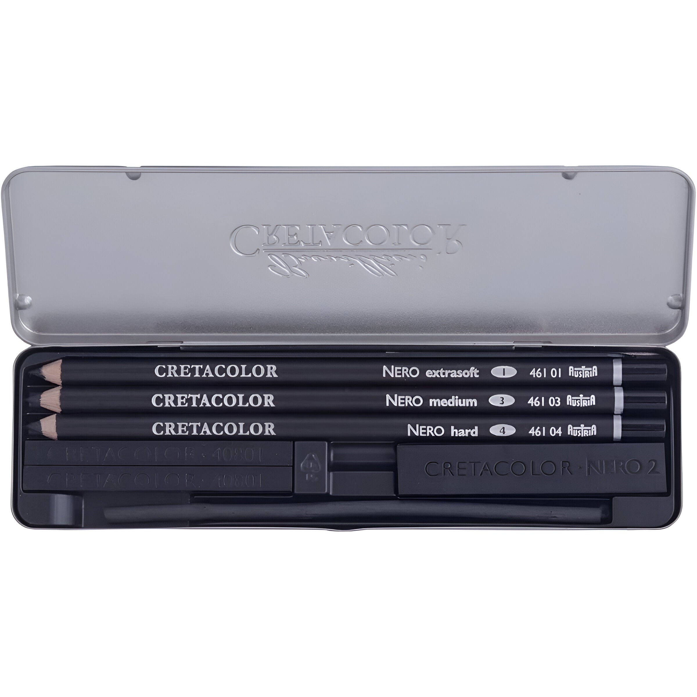 Kit para Desenho Nero Deep Black Pocket Set Cretacolor 7 Peças