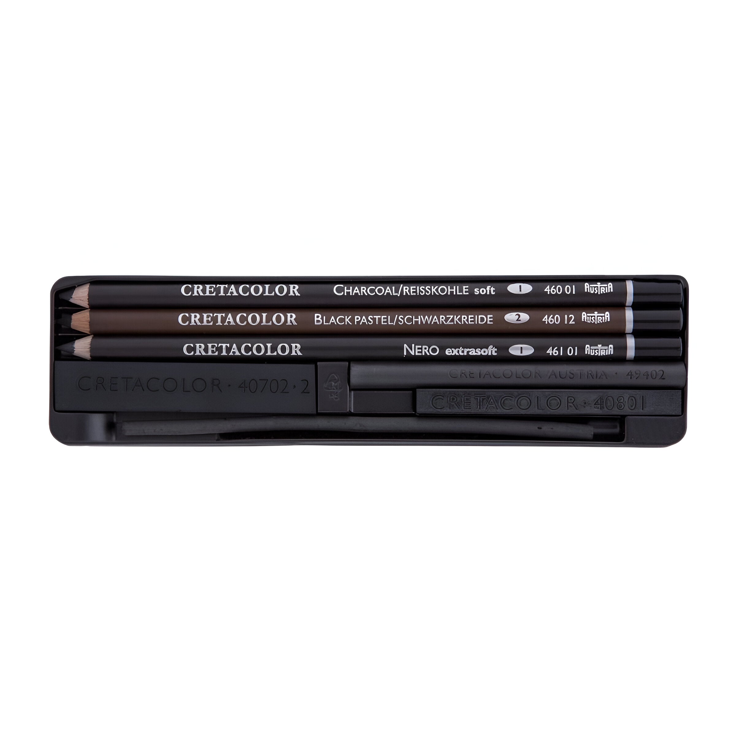 Estojo Lápis para Desenho Cretacolor Charcoal Pocket Set 8 Peças 460 08