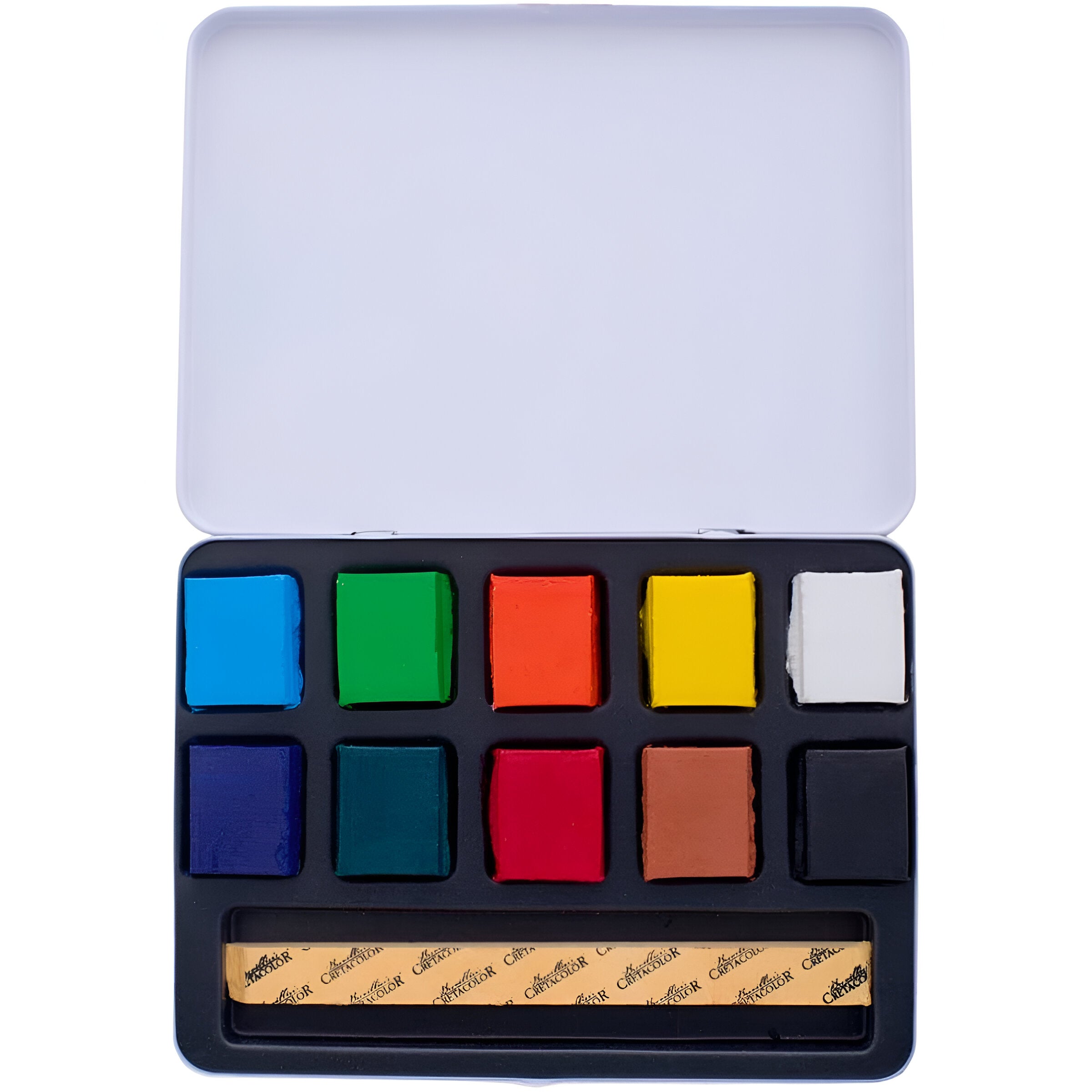 Bloco de Tinta Aquarelável Cretacolor Aqua Brique com 10 Cores 415 10