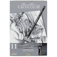 Estojo Lápis Monolith Graphite com Apontador e Extensor Cretacolor 11 Peças 204 30