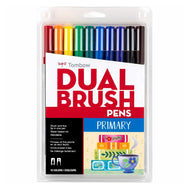 Estojo Caneta Dual Brush Primary 10 Cores - Tombow - 56167