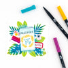 Estojo Caneta Dual Brush Tropical 10 Cores - Tombow - 56189