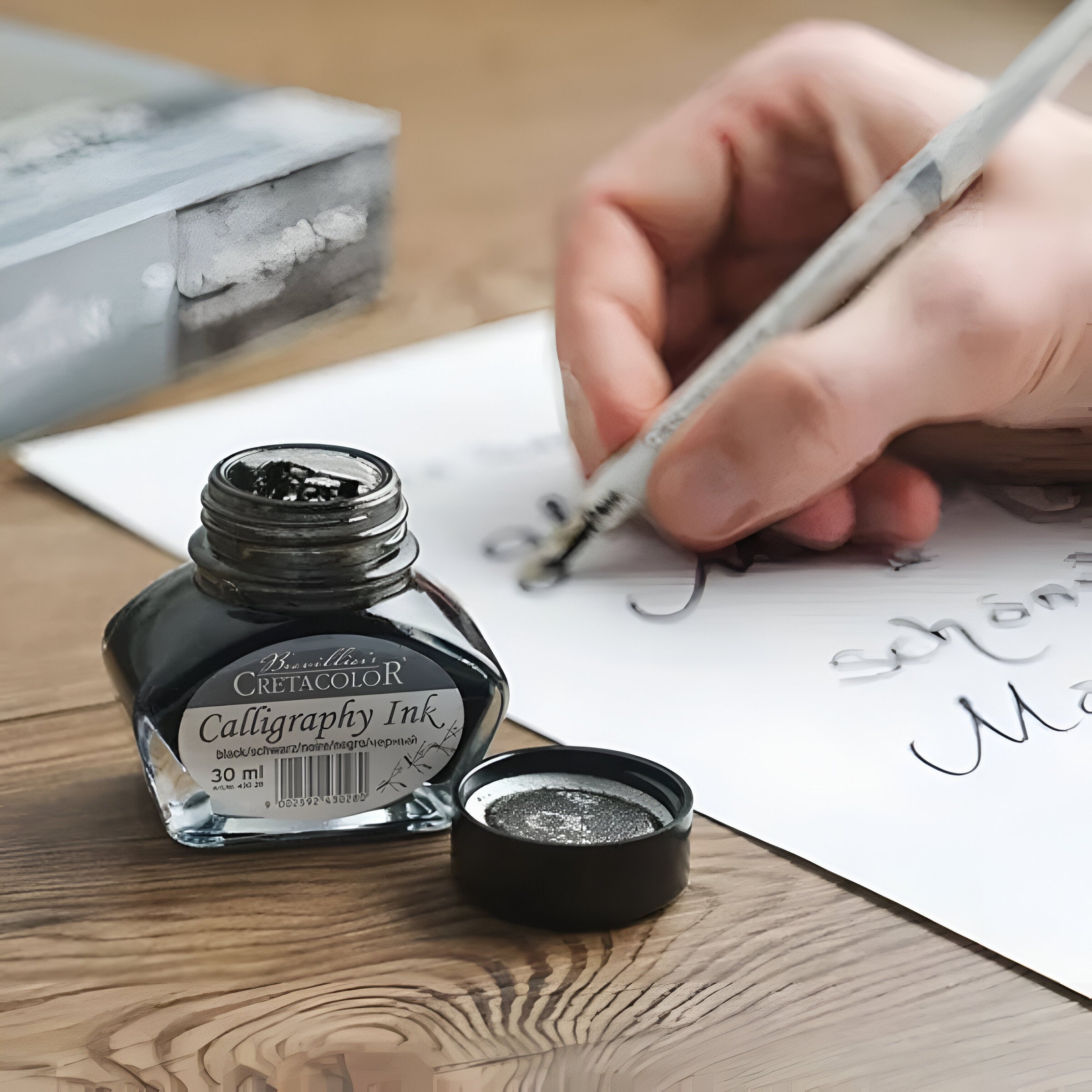 Tinta para Caligrafia Preta Cretacolor 30ml - 430 28