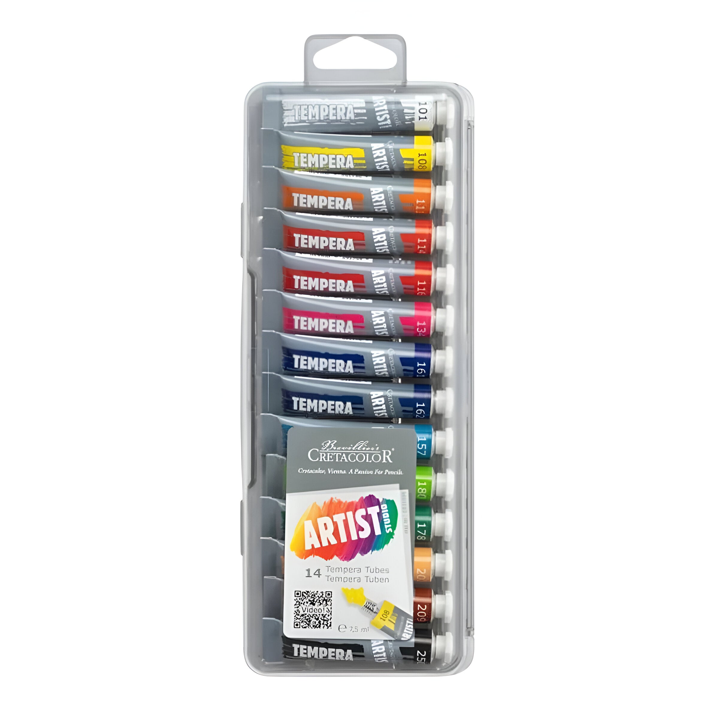 Kit Tinta Têmpera Artist Studio Cretacolor 7,5ml com 14 Cores - 35014