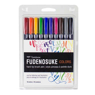 Estojo Caneta Fudenosuke Colors 10 Cores - Tombow - 56429