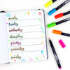 Estojo Caneta Fudenosuke Neon Colors 6 Cores - Tombow - 56437