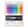 Estojo Marcador Dual Twintone Rainbow 12 Cores - Tombow - 61526
