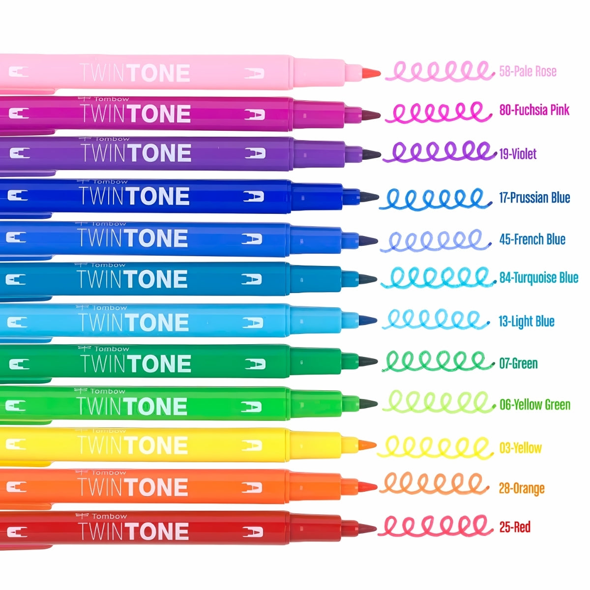 Estojo Marcador Dual Twintone Rainbow 12 Cores - Tombow - 61526