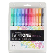 Estojo Marcador Dual Twintone Pastel 12 Cores - Tombow - 61501