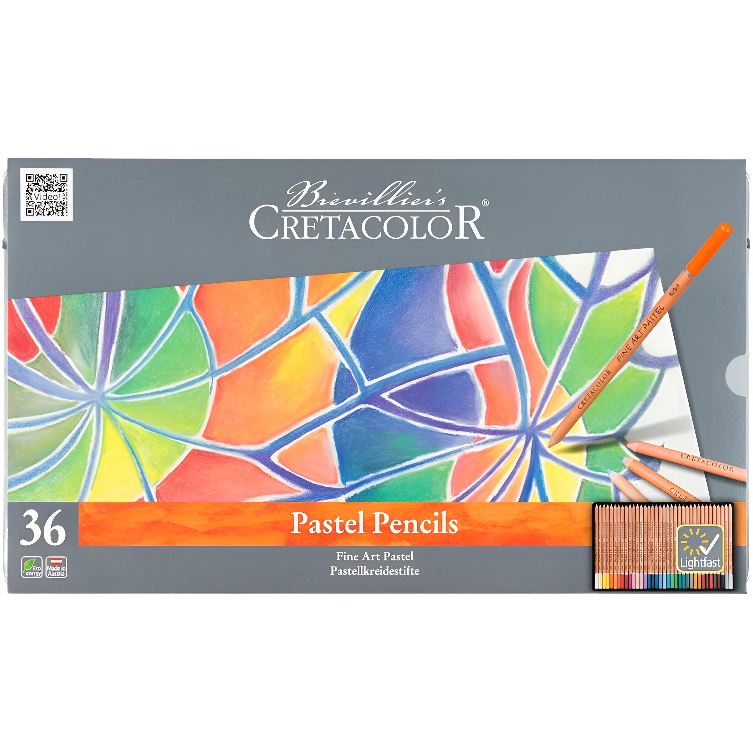 Estojo Lápis de Cor Pastel Cretacolor 36 Cores 470 36