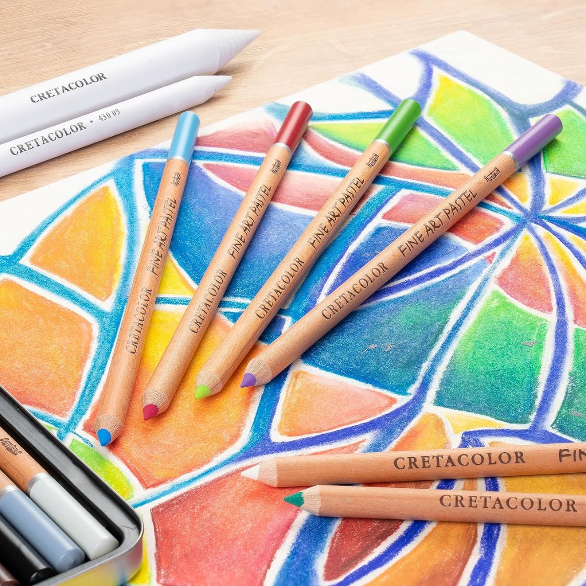 Estojo Lápis de Cor Pastel Cretacolor 36 Cores 470 36