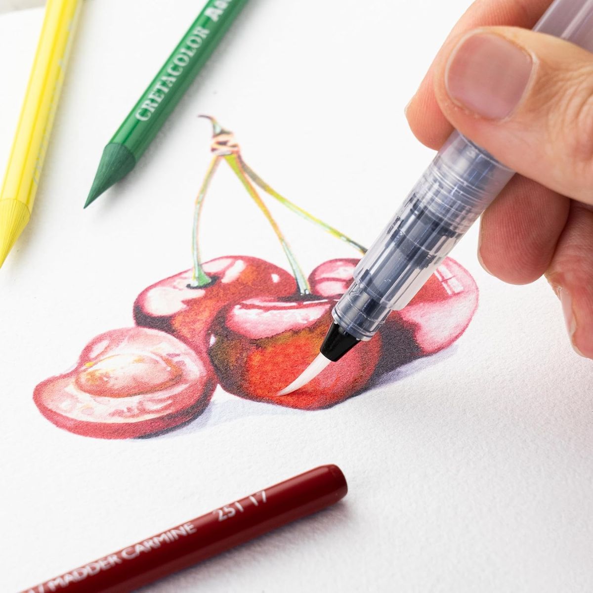 Estojo de Giz Pastel Oleoso Aquarelável Cretacolor Aqua Stic com 40 Cores 45040