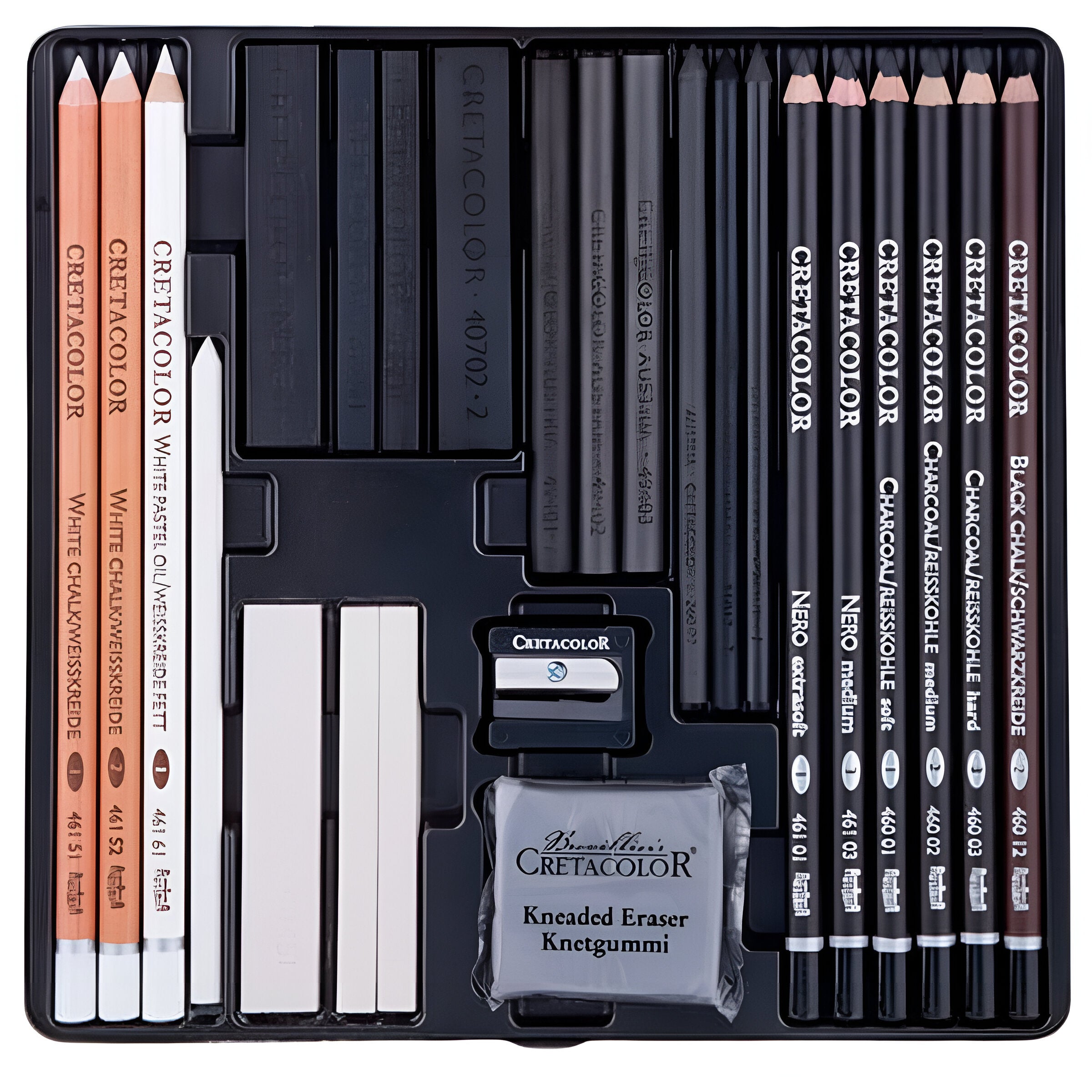 Conjunto para Desenho Cretacolor Black & White Box com 25 Peças 400 26