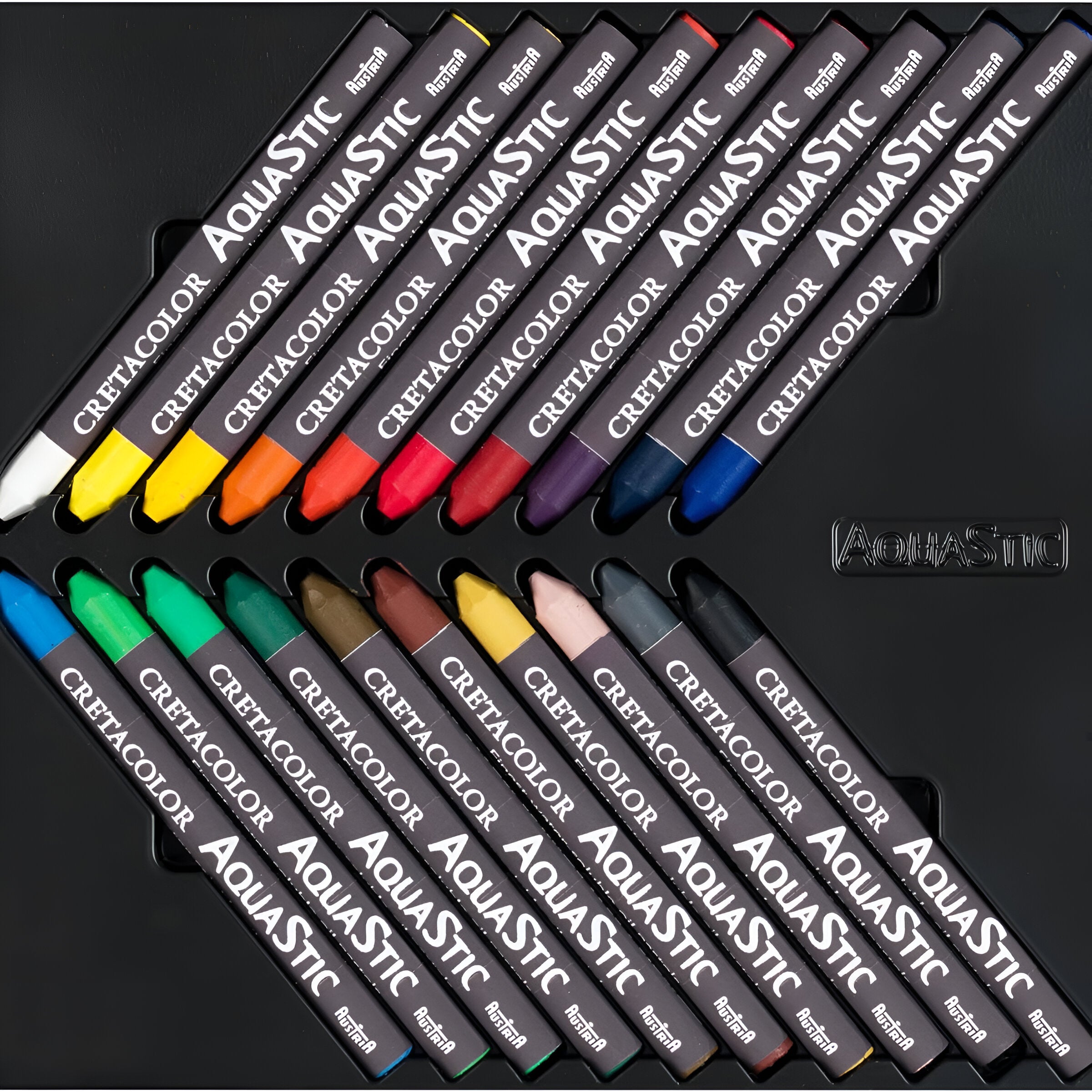 Estojo de Giz Pastel Oleoso Aquarelável Cretacolor Aqua Stic com 20 Cores 45020