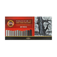 Estojo Giz Pastel Seco Carre Cinzas 12 Unidades Koh-i-noor