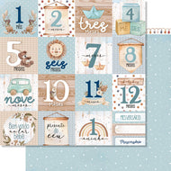 Papel para Scrapbook Dupla Face Coleção Boho Baby Boy 30,5x30,5cm para Scrapbook e Papelaria Criativa Sd-1213 - Litoarte