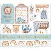 Die Cuts Apliques Recortados em Papel C Hot Stamping Coleção Boho Baby Boy 15,1x13,1cm para Scrapbook e Scrapdecor Ldch-012 - Litoarte