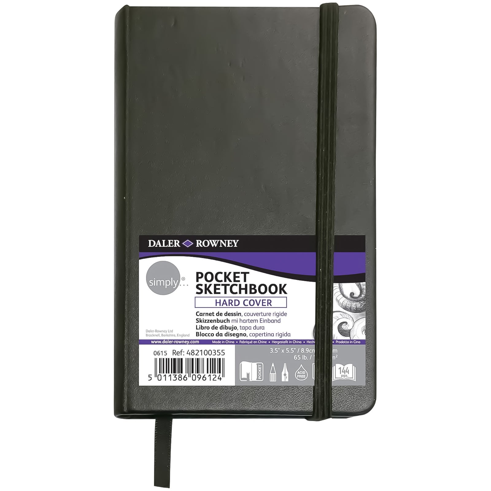  Caderno Sketchbook Pocket Daler Rowney 100g/m² 72 Fls