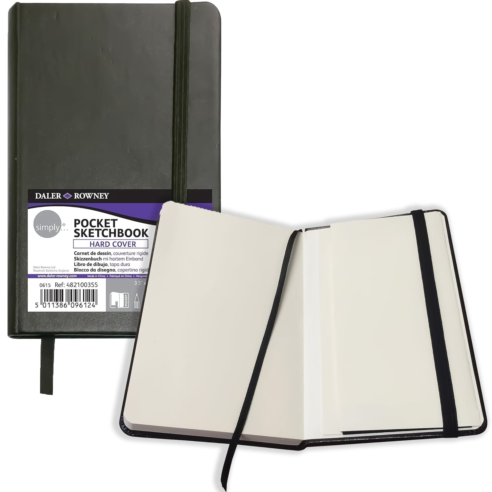 Caderno Sketchbook Pocket Daler Rowney 100g/m² 72 Fls
