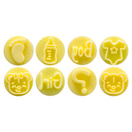 Kit Carimbos Baby para Doces Amarelo com 9 Peças - Bluestar