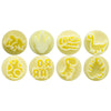 Kit Carimbos Dinossauros para Doces Amarelo com 9 Peças - Bluestar