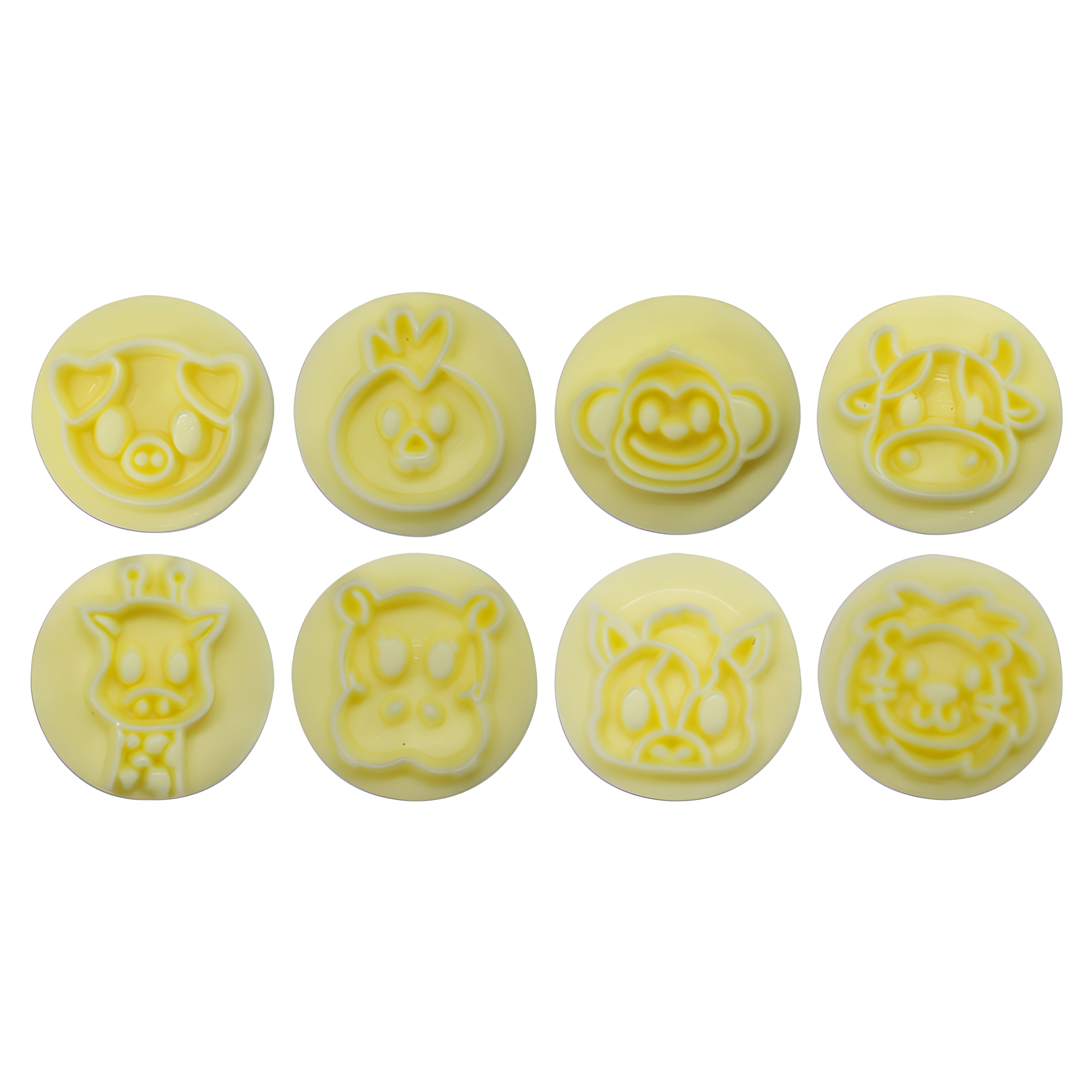 Kit Carimbos Animais para Doces Amarelo com 9 Peças - Bluestar