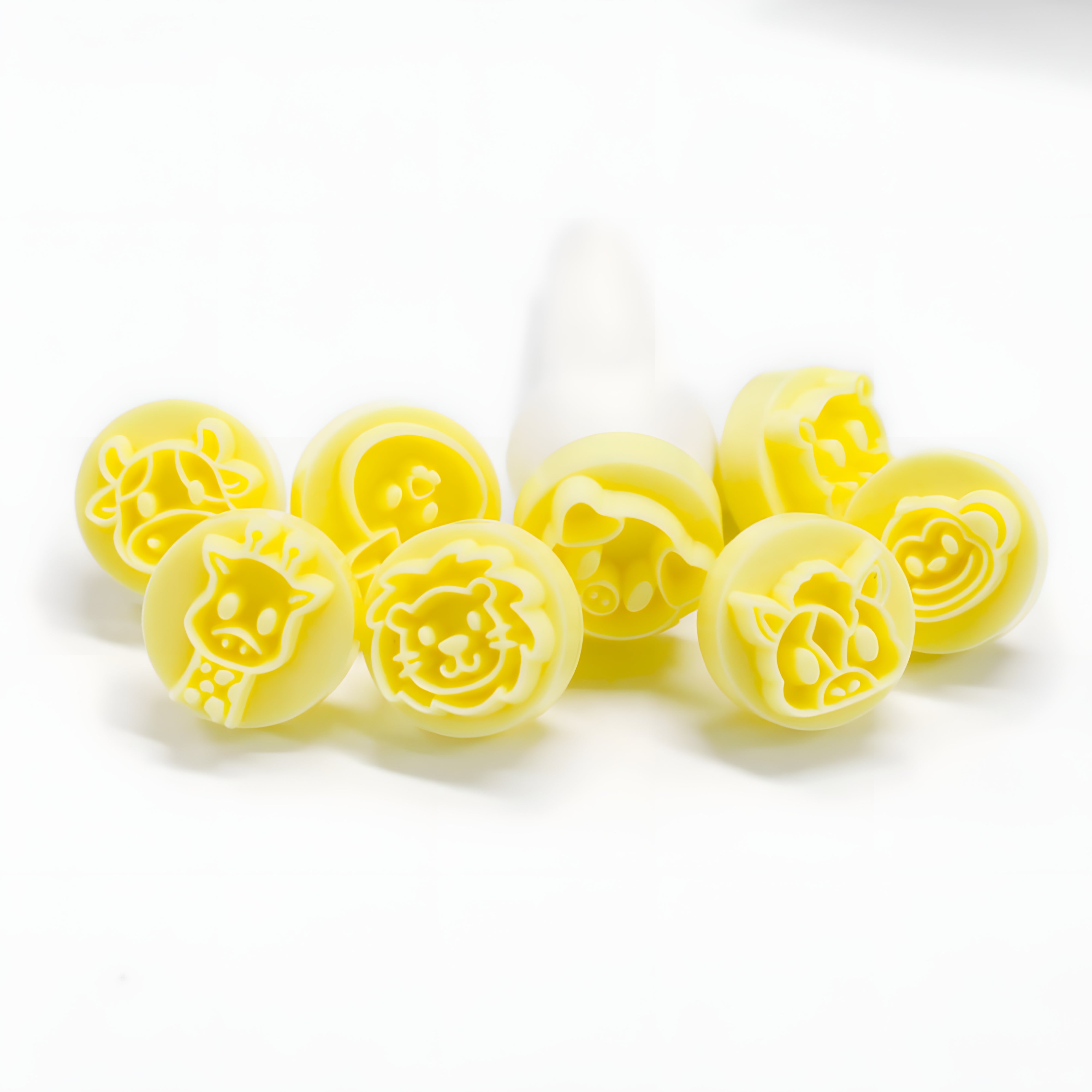 Kit Carimbos Animais para Doces Amarelo com 9 Peças - Bluestar