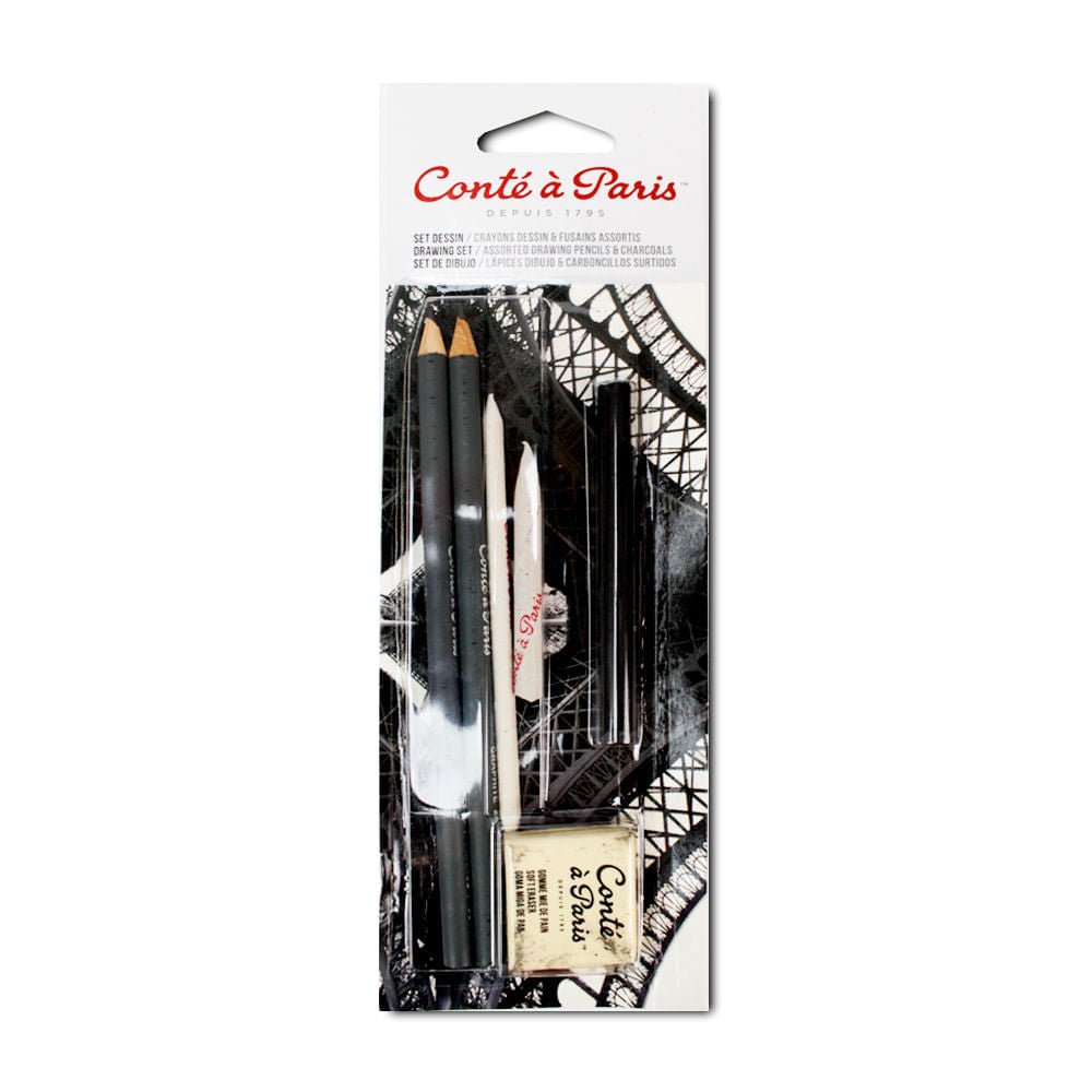 Kit para Desenho Profissional Conté À Paris Básico com 6 Peças